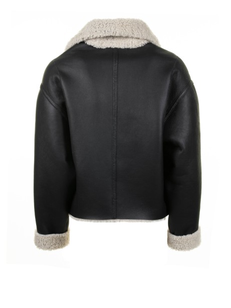 Montone donna in nappa e lana teddy