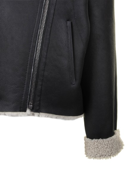 Montone donna in nappa e lana teddy