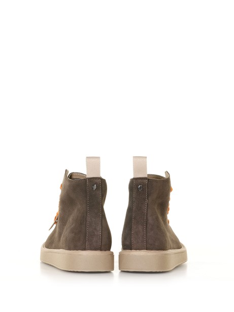 P01 ankle boot in beige suede