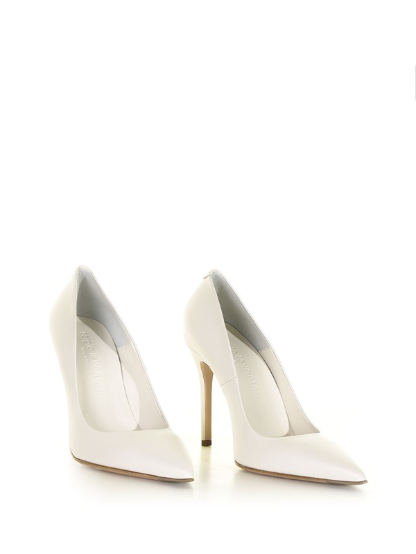 Stiletto décolleté in leather<BR/>