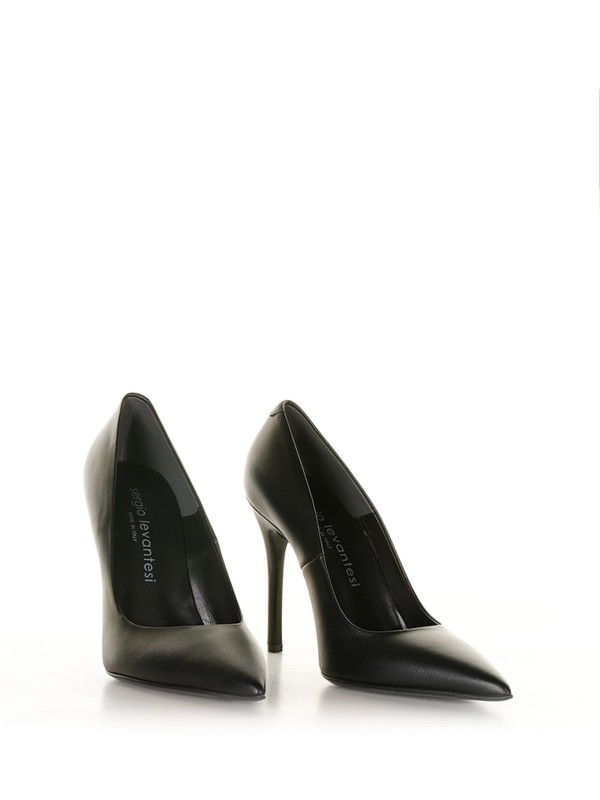 Stiletto décolleté in leather