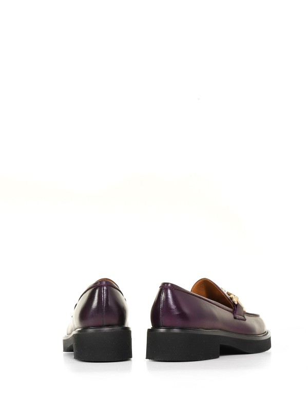 Nappa leather moccasin with horsebit
