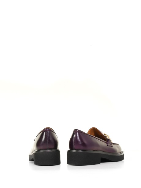Nappa leather moccasin with horsebit