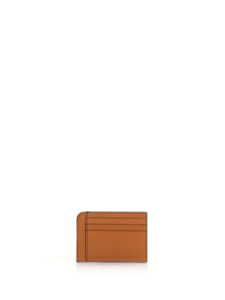 Leather card holder with logo