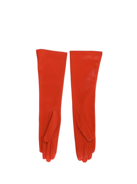 Long nappa leather gloves