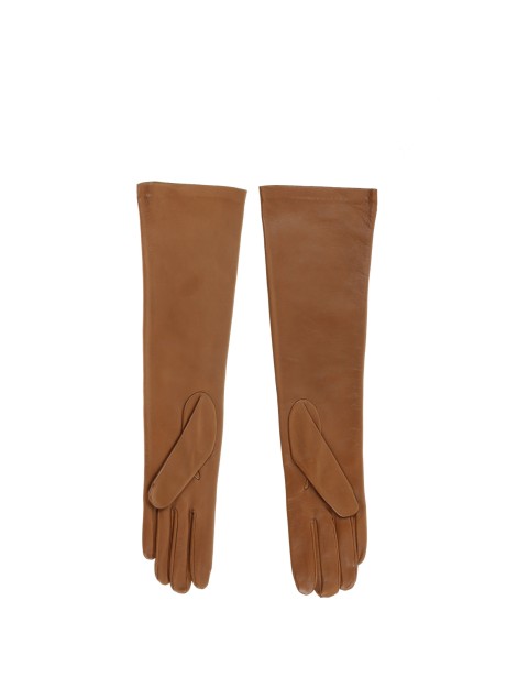 Long nappa leather gloves