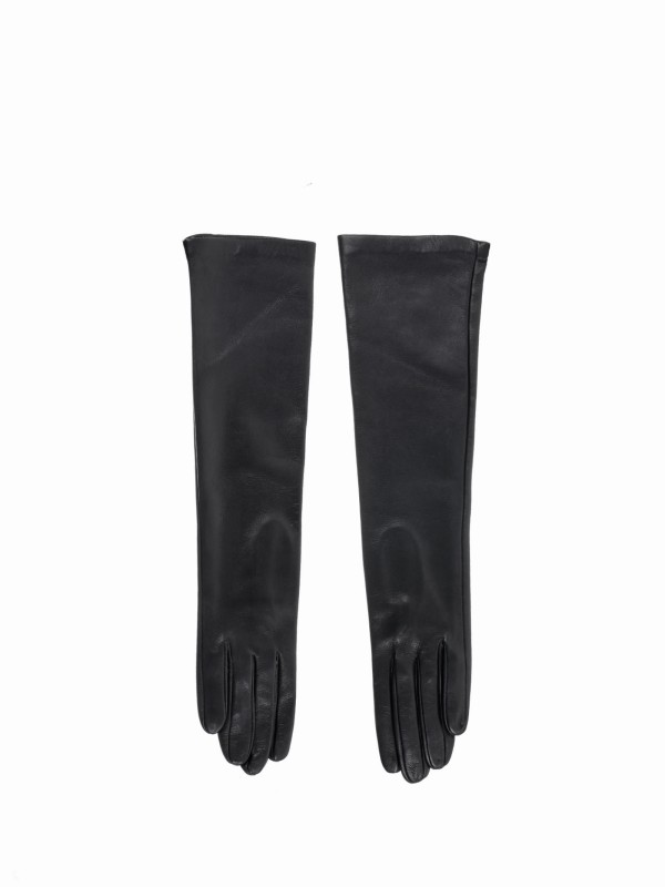 Long nappa leather gloves