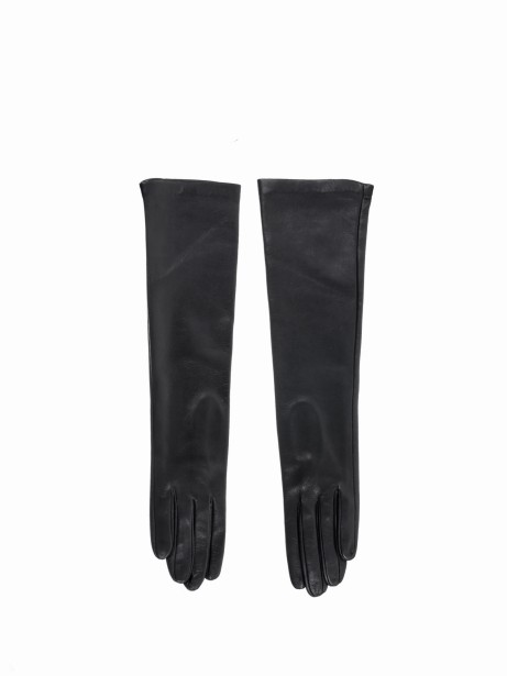 Long nappa leather gloves