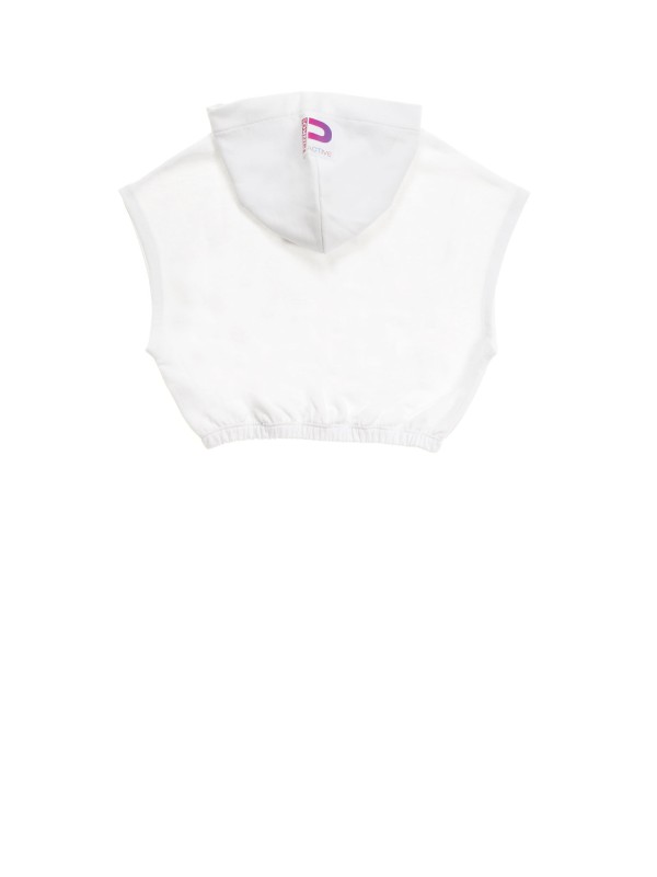 Felpa cropped cappuccio ragazza