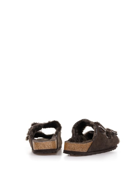 Lamb fur sandals