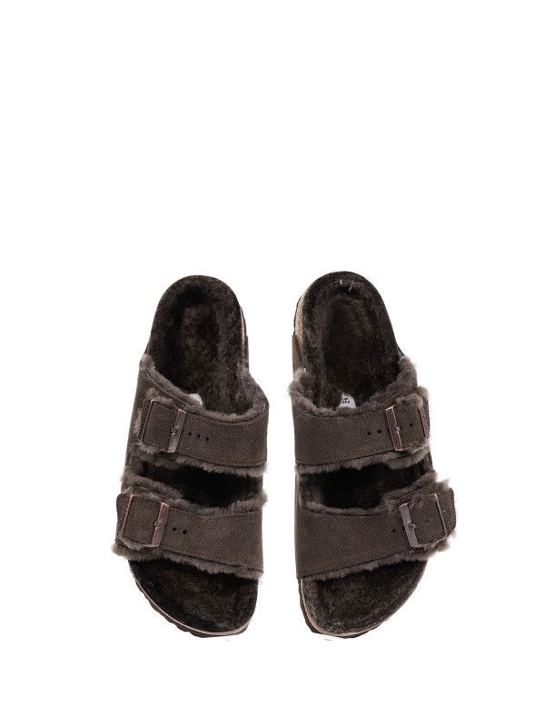 Lamb fur sandals
