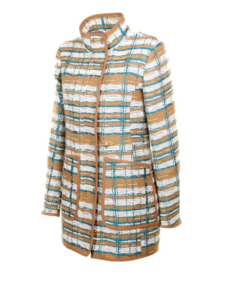 Jacquard fabric jacket with hook 2