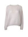 Crew neck sweater in mohair wool