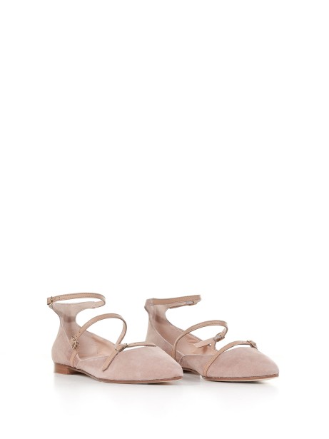 Ballerina in nappa con cinturini