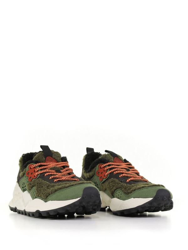 Suede and fabric sneakers