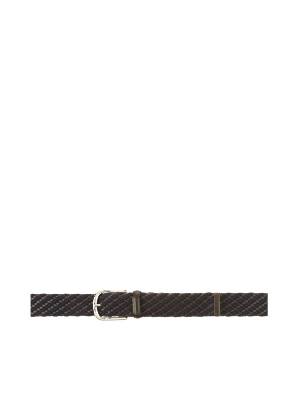 Braided leather belt