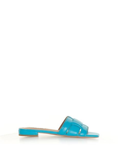 Mule in pelle turchese Mule in pelle turchese