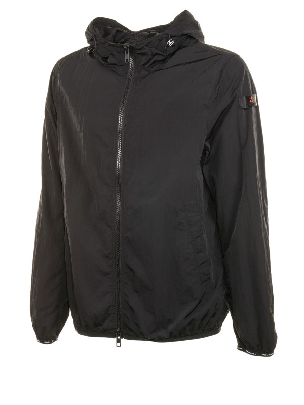 Lightweight nylon bomber jacket with zip