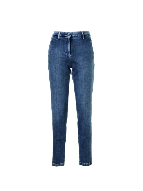 High-waisted slim fit jeans