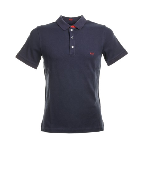 Polo maniche corte con logo ricamato<BR/>