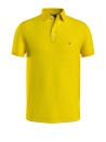Yellow polo shirt with mini logo