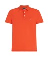 Orange polo shirt with mini logo