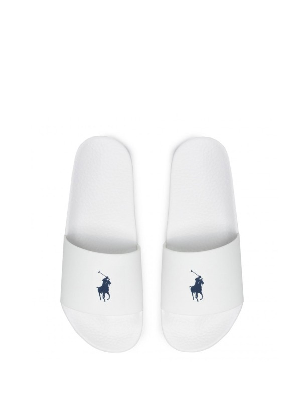 Slipper with contrasting logo