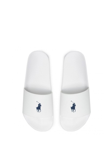 Slipper with contrasting logo