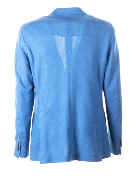 Single-breasted light blue jacket 2