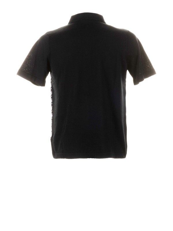 Polo maniche corte a fantasia con bottoni