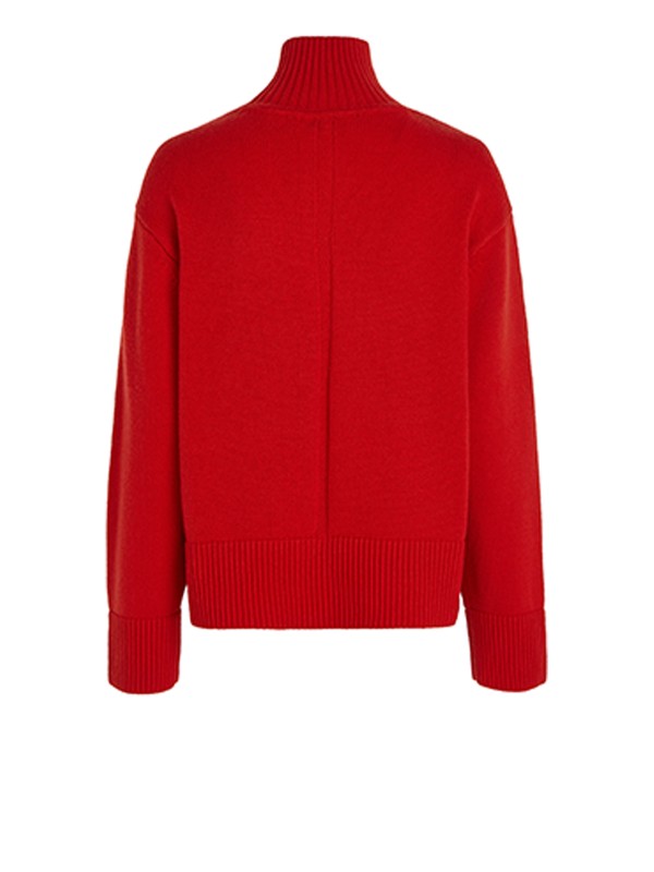 Relaxed fit pullover with mock neck