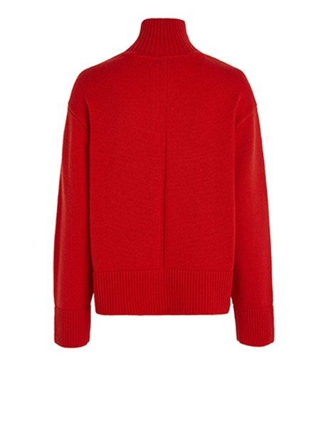 Relaxed fit pullover with mock neck