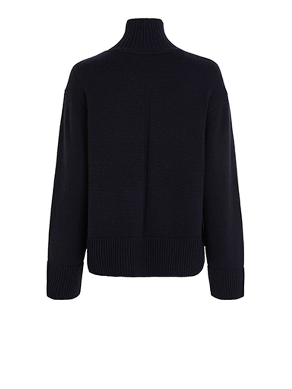 Relaxed fit pullover with mock neck