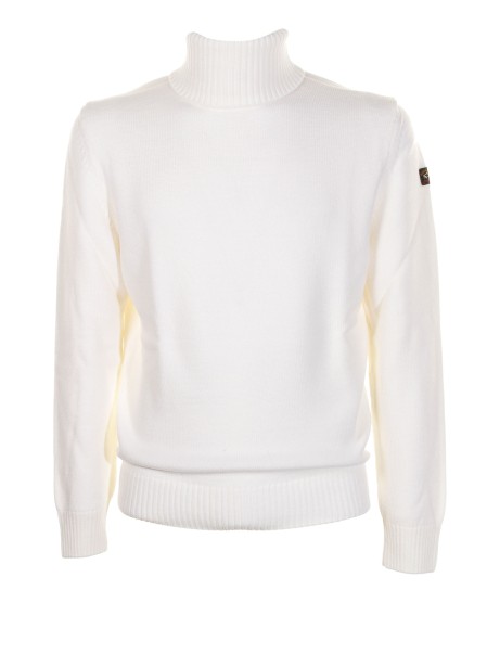 White wool turtleneck