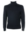 Navy turtleneck in wool