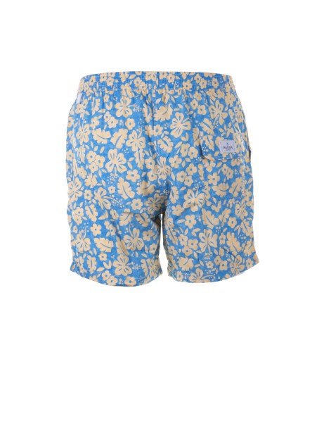 Two-tone flower patterned swimsuit 2