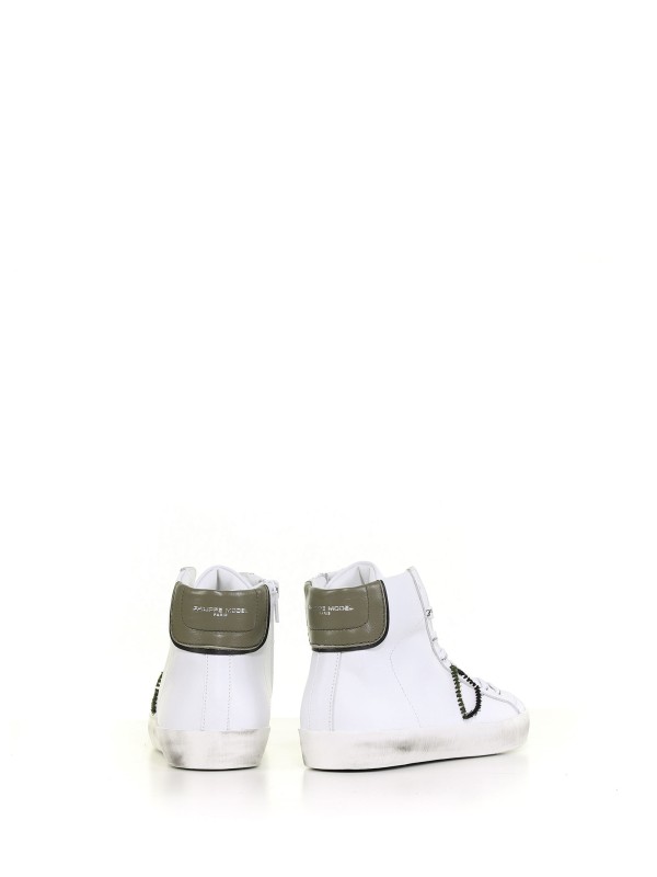 Sneaker alta in pelle