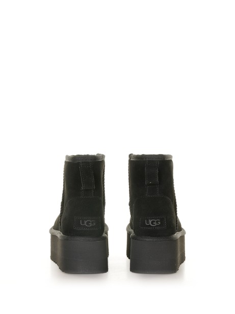 Classic Mini black platform ankle boot