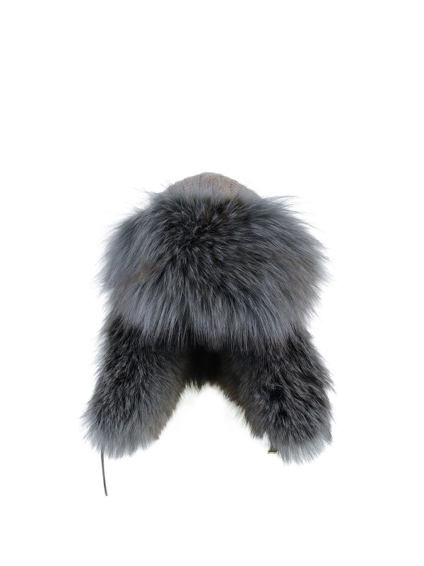 Cappello aviatore in puro cashmere lavorazione a trecce