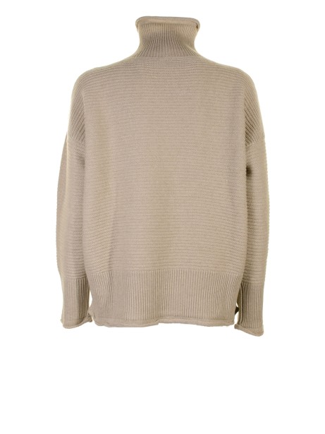 Beige wool turtleneck