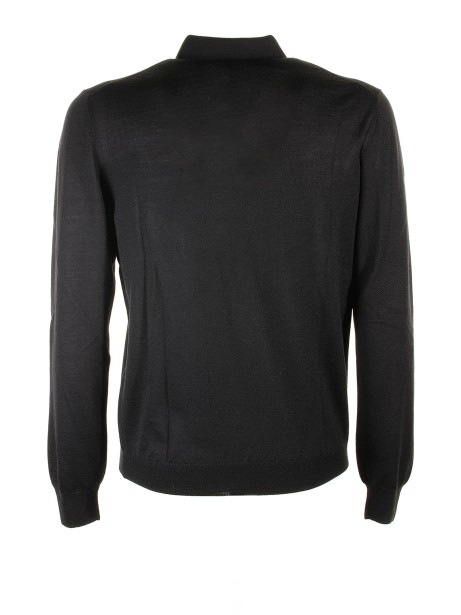 Black Polo shirt with three buttons