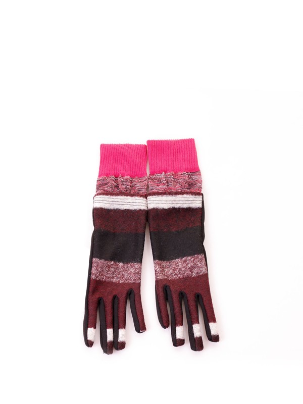 Guanti multicolore tonalità rosa