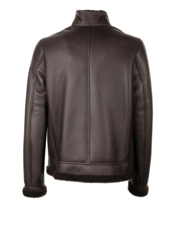 Giacca in pelle e montone