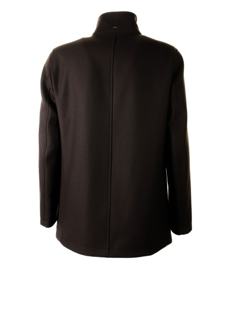 Double-breasted wool coat