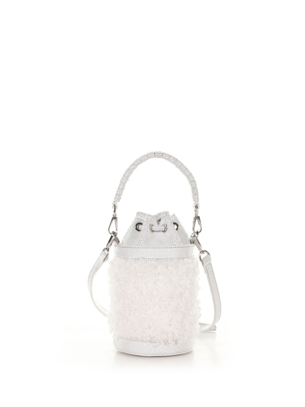 Borsa secchiello Giulia Yeti effetto craquelé