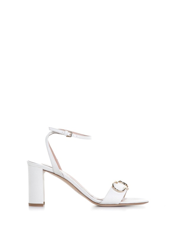 Sandal with heel and strap Sandal with heel and strap