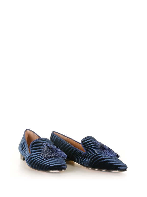 Velvet ballerina with tassels