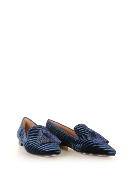 Velvet ballerina with tassels