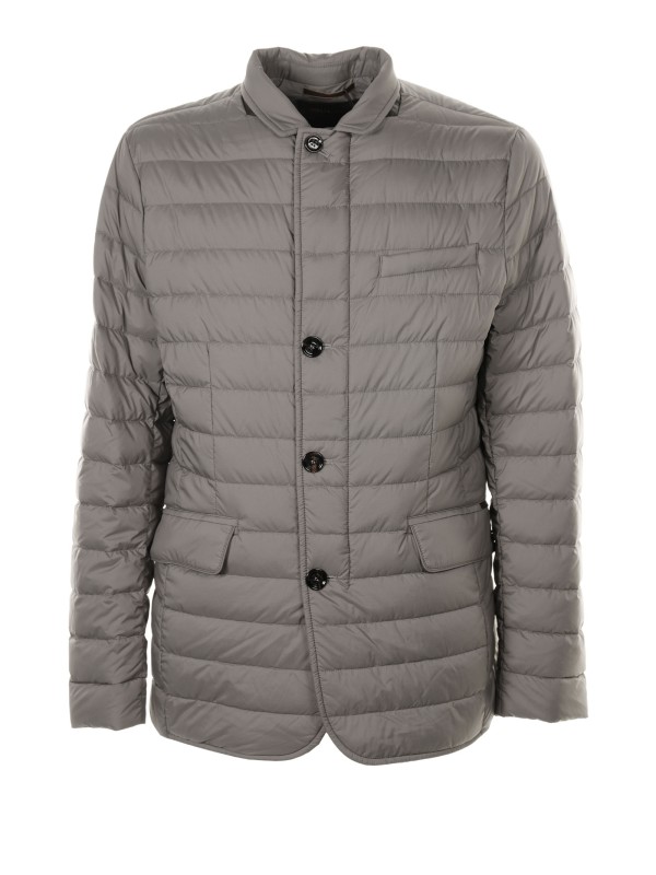 Gray quilted water repellent down jacket Gray quilted water repellent down jacket