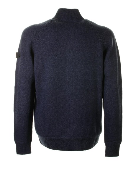 Navy blue sweater with zip
